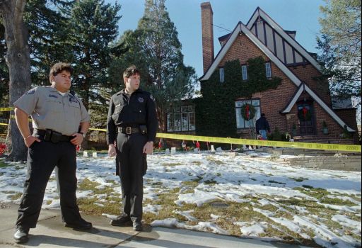 Cadets guarding the crime scene